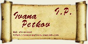 Ivana Petkov vizit kartica